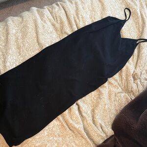 Fabletics Black Spaghetti Strap Slip Dress